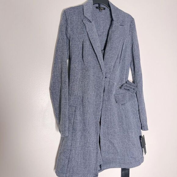 NWT CITY STUDIOS Juniors' 2-Piece Belted Jacket & Dress Set blue size 1 - Picture 10 of 13